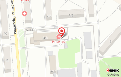 Медицинская компания Инвитро на улице Римского-Корсакова на карте
