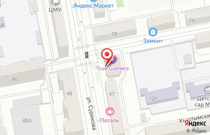 Супермаркет Верный в Ленинском районе на карте