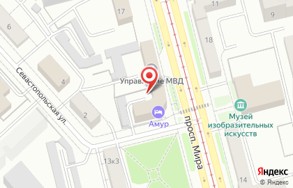 Управление МВД России по г. Комсомольску-на-Амуре на карте
