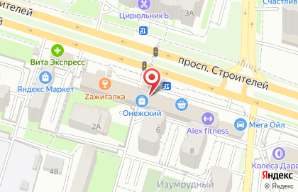 Стриптиз-бар Zажигалка в Октябрьском районе на карте