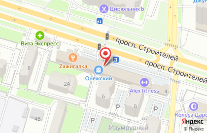 Супермаркет цифровой и бытовой техники DNS в Октябрьском районе на карте
