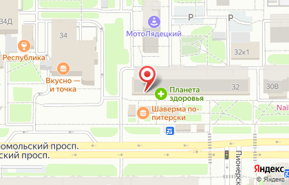 Книжный магазин Читай-город на Комсомольском проспекте на карте