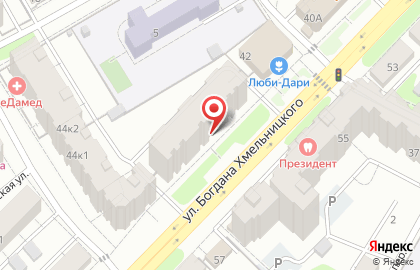 Магазин канцтоваров Карандаш на улице Богдана Хмельницкого на карте