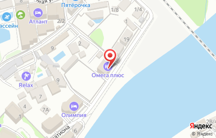 Отель Омега плюс на карте
