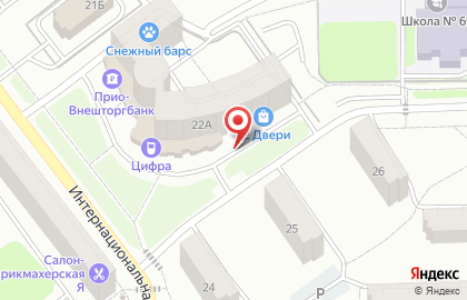Ателье-салон Модница на Интернациональной улице на карте