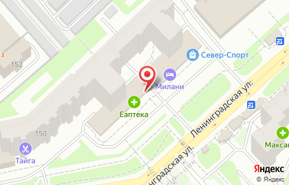 Магазин Ивановского трикотажа на улице Ленинградской на карте