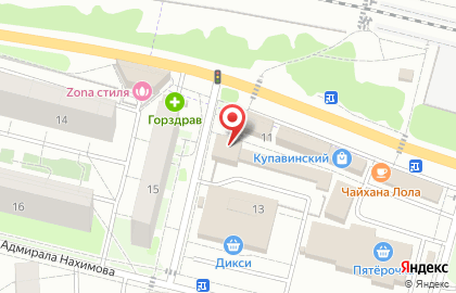 Участковый пункт полиции, г. Железнодорожный на улице Адмирала Нахимова на карте