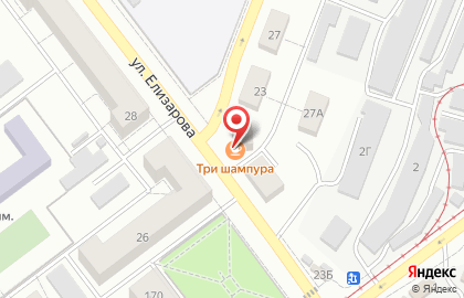 Столовая Сытый повар на улице Елизарова на карте