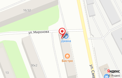 Киоск по продаже кондитерских изделий на улице Свердлова на карте