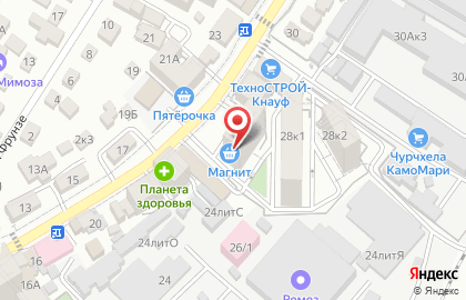 Супермаркет Магнит на улице Гастелло, 28 на карте