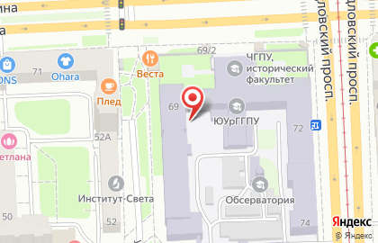 Челябинский Государственный Педагогический Университет, Факультет Коррекционной Педагогики на карте