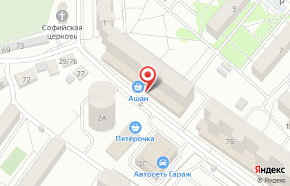 Супермаркет Ашан в Московском районе на карте