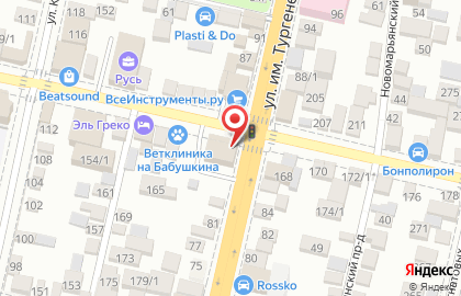 Банк Интеза на улице Тургенева на карте