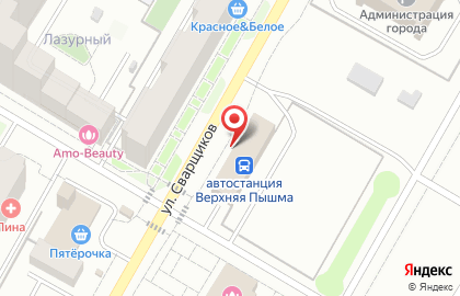 Автостанция, г. Верхняя Пышма на карте