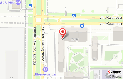 Ростовский филиал Банкомат, ФОНДСЕРВИСБАНК на улице Солженицына на карте