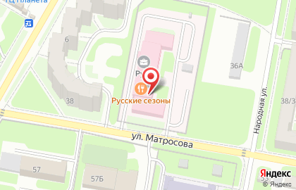 Сауна Русь на улице Матросова на карте