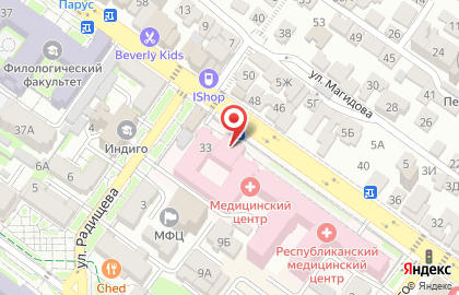 Республиканская клиническая больница №2 в Советском районе на карте