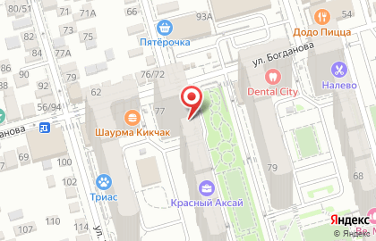 Кафе-кондитерский и киоск Золотой колос на улице Богданова на карте