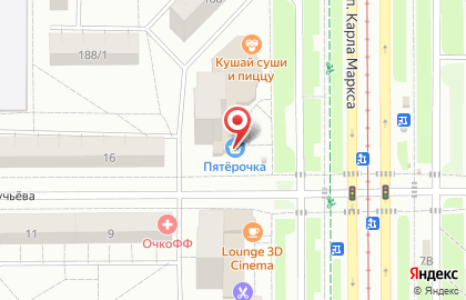 Дискаунтер Пятёрочка в Орджоникидзевском районе на карте