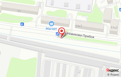 Продовольственный магазин на ул. Новикова-Прибоя, 53а на карте