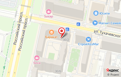 Гастроном 24 на улице Тухачевского на карте