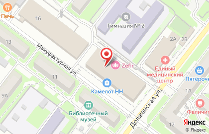 Контекст на Мануфактурной улице на карте