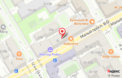 Банк Открытие на Малом проспекте В.О. на карте