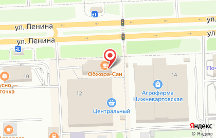 Кафе Обжорка в Ханты-Мансийске на карте