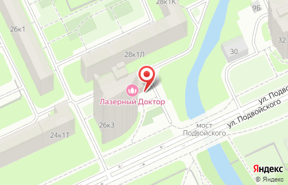 Центр косметологии и медицины Лазерный Доктор на улице Подвойского на карте