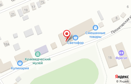 Супермаркет Пятёрочка на Пролетарской улице на карте
