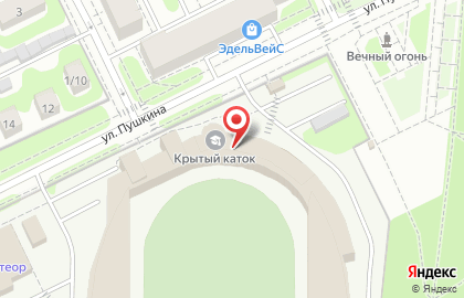 Спортивный комплекс Метеор на улице Пушкина на карте