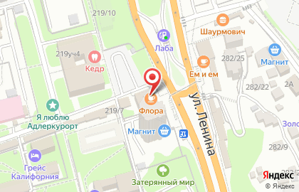 Флора на улице Ленина на карте