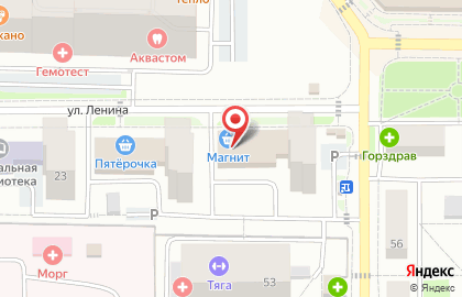 Супермаркет Магнит на улице Ленина в Лыткарино на карте