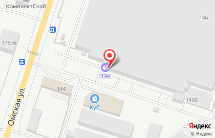 Компания ПЭК на Омской улице на карте
