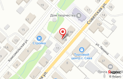 Страховая компания Согласие на Советской улице в Сиве на карте