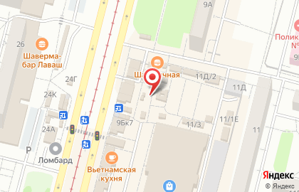 Киоск по продаже хлебобулочных изделий в Советском районе на карте
