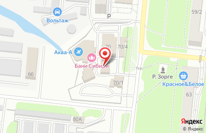 Автокомплекс на улице Сибиряков-Гвардейцев 70/2 на карте