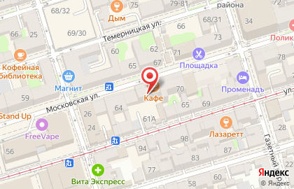 Студия лазерной эпиляции Гладкое Тело на Московской улице на карте