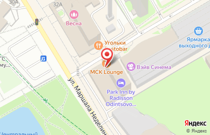 Банк втб на улице Маршала Неделина в Одинцово на карте