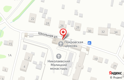 Мастерская по производству памятников на Школьной улице на карте