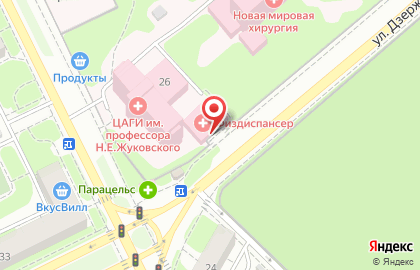 Городская клиническая больница в Жуковском на карте