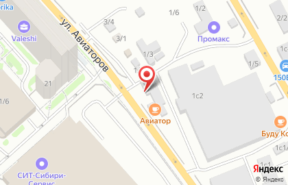 Шиномонтажная мастерская на улице Авиаторов на карте