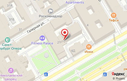 Филиал в Северо-Западном федеральном округе Федеральная служба по надзору в сфере связи, информационных технологий и массовых коммуникаций на карте