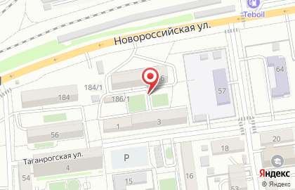 Продуктовый магазин на Новороссийской улице, д 186 на карте