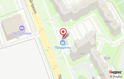 Продовольственный магазин на Приморском проспекте на карте