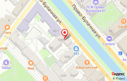 ОАО Банкомат, АКБ МОСОБЛБАНК на Лево-Булачной улице на карте
