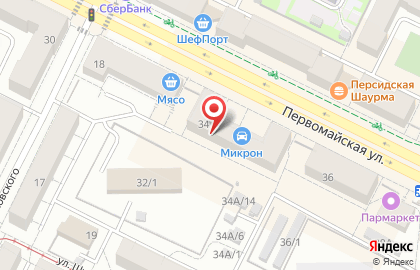 Торгово-сервисная компания Баварские окна на Первомайской улице на карте