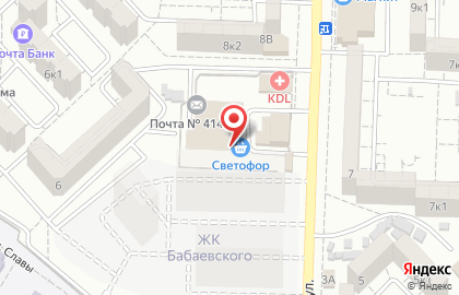 Магазин низких цен Светофор на Жилой улице на карте