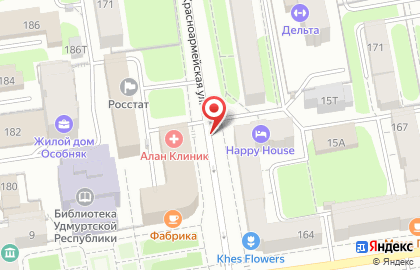 ОАО АКБ Ижкомбанк на Красноармейской улице на карте