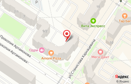 Автошкола Главная дорога на Артамонова на карте